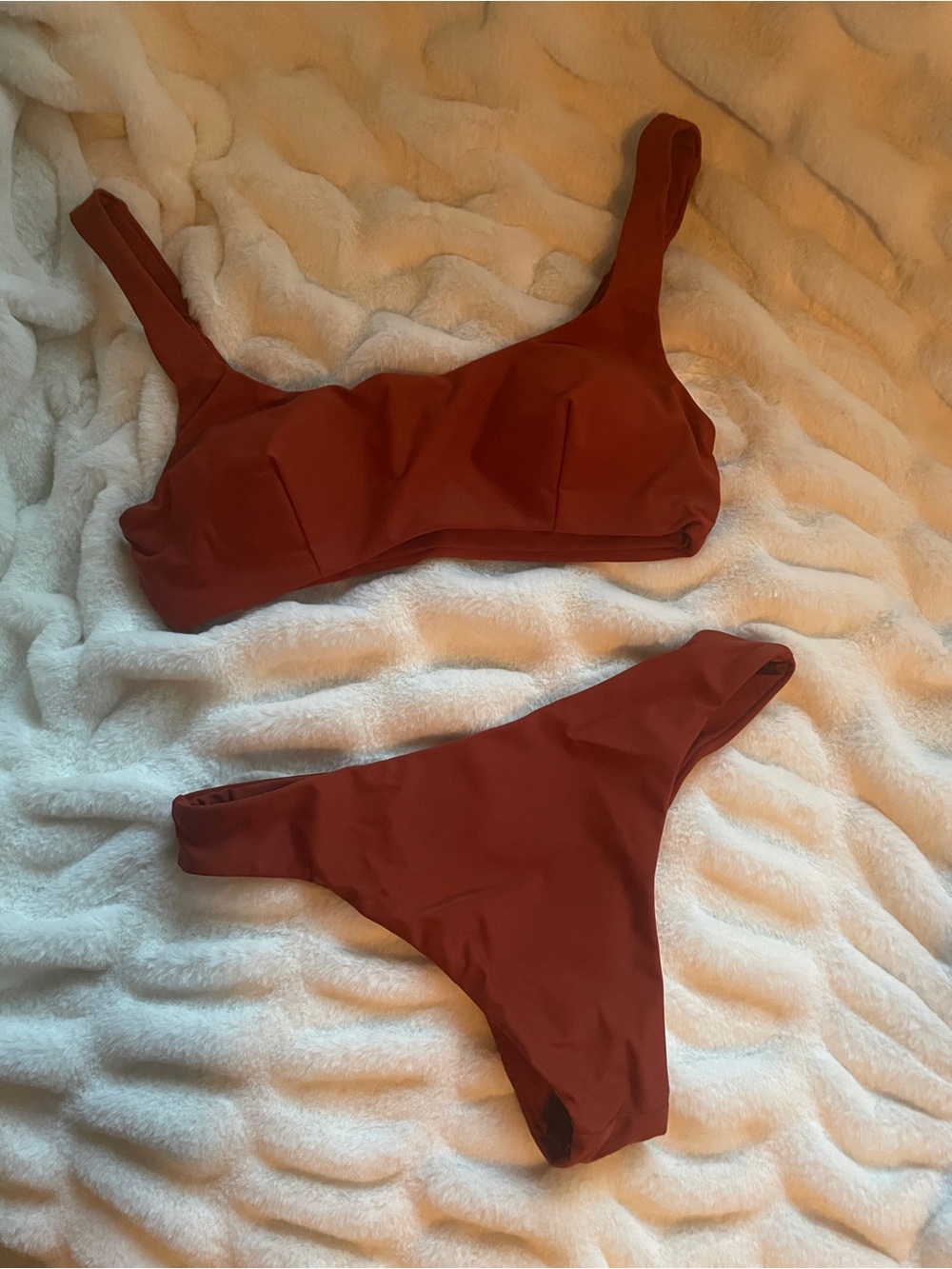 Women’s Scoop Bikini Set in Rust